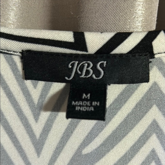 J.B.S. Black and White Scoop Neck Sheath Maxi Dress - Picture 2 of 6